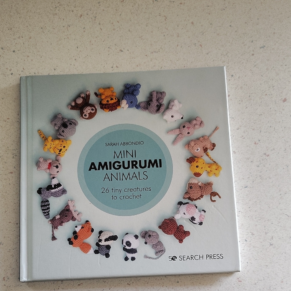 Mini Amigurumi Animals Crochet Book - White/Cream Cover by